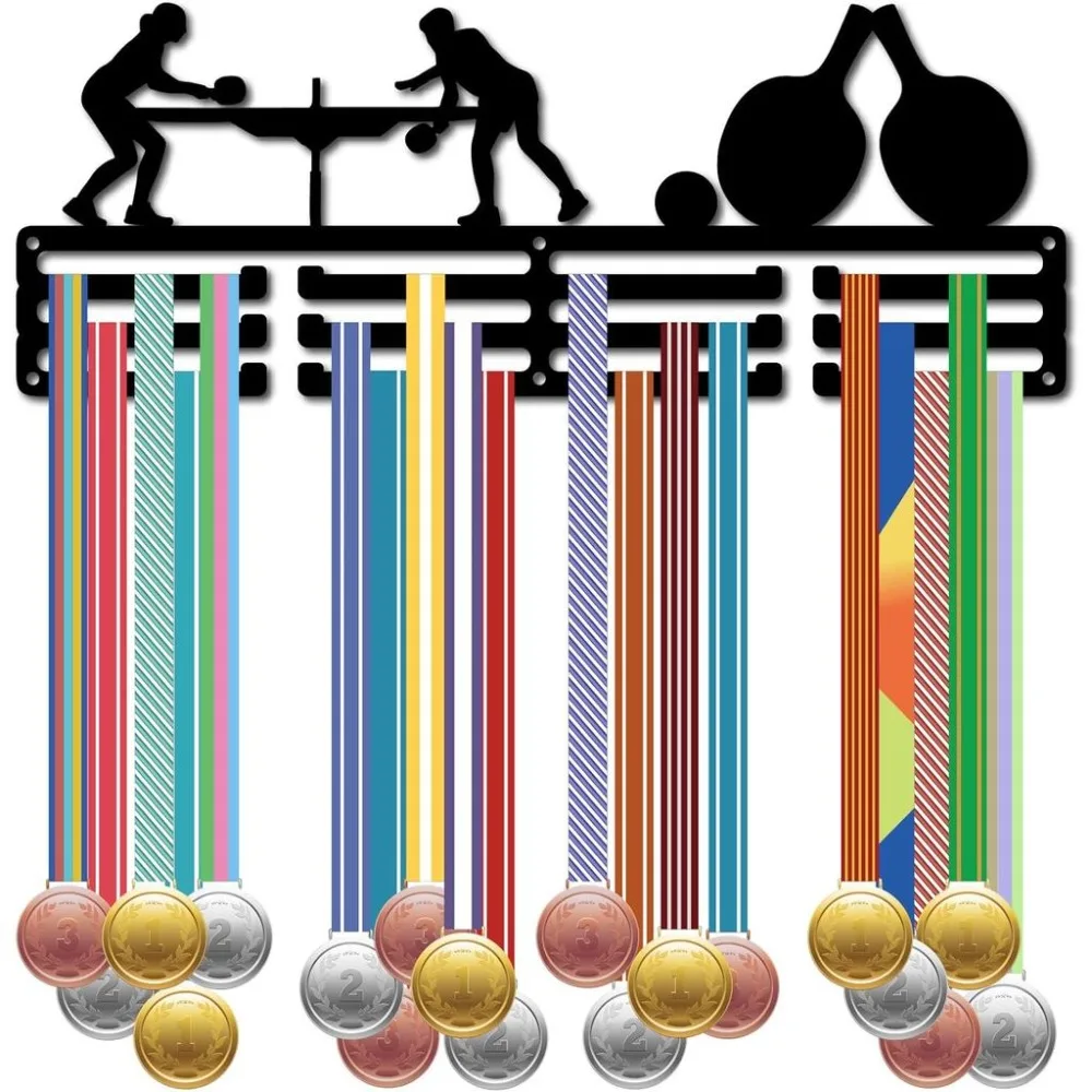 Table Tennis Medal Hanger Medal Holder Medal Display Frame Rack Sports Metal Hanging Athlete Awards Iron Wall Mount Decor