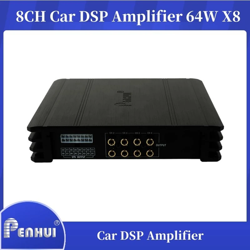 8 channels Car Audio DSP Amplifier processor with 64W X 8 power output  audio system with PC Software