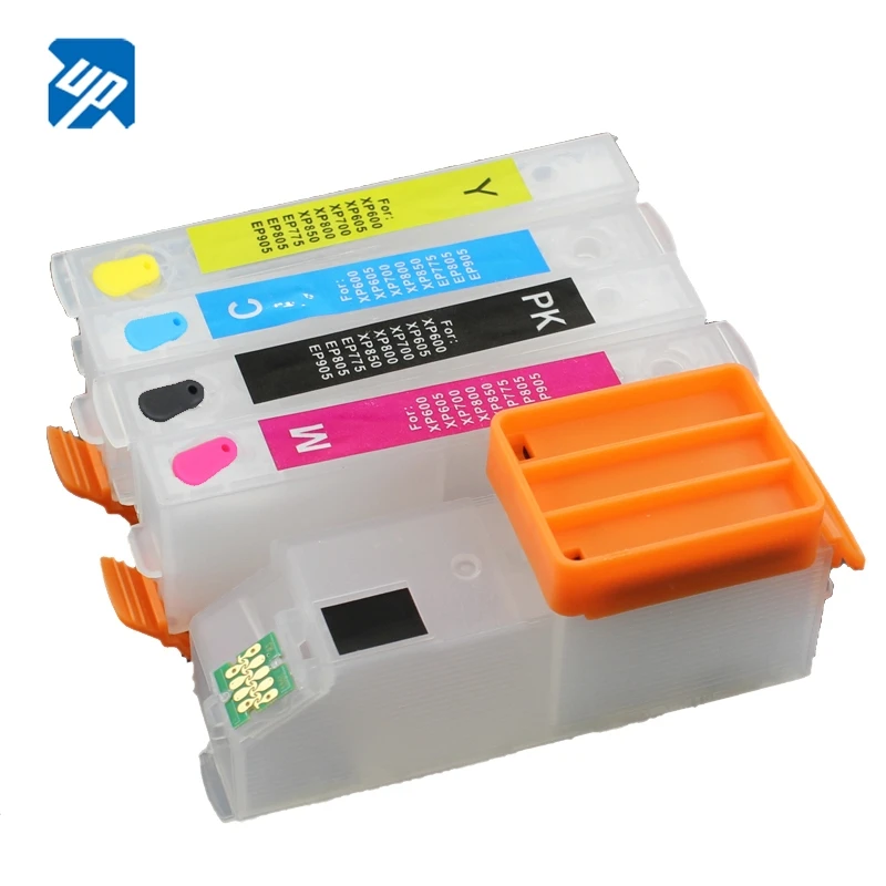 5PCS 273 273XL 26xl for epson XP-520 XP-600 XP-610 XP-620 XP-700 XP-800 XP-810 XP-820 Refillable Ink Cartridge