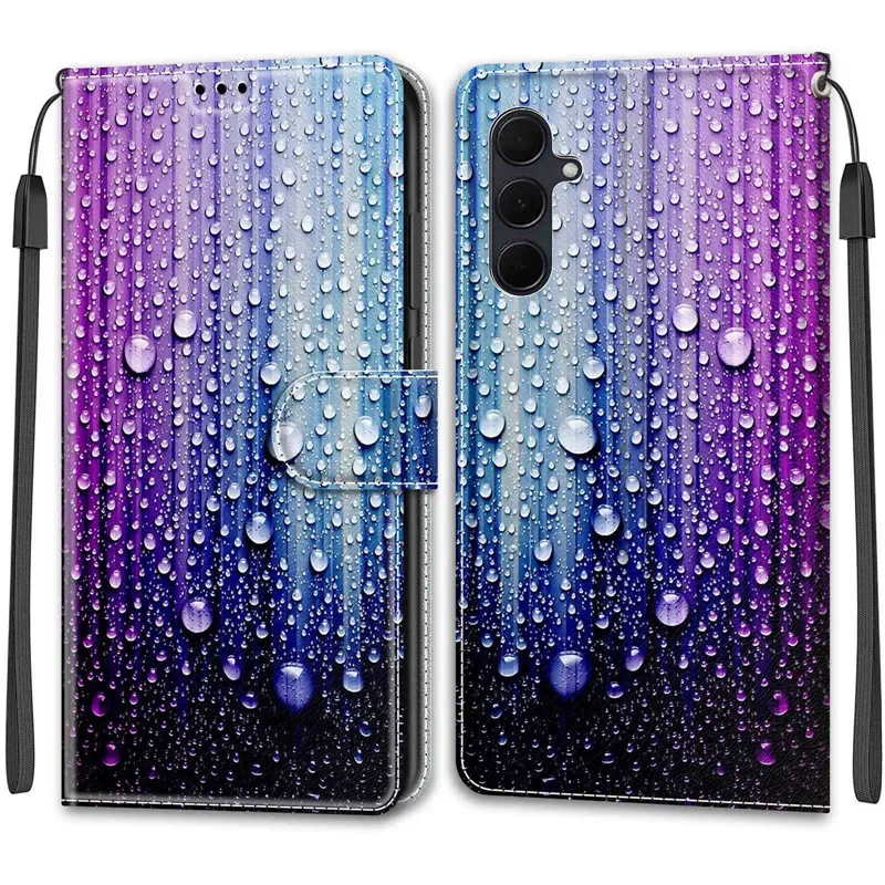 زهرة نمط الوجه حقيبة لهاتف سامسونج غالاكسي A35 A25 A55 5G A15 4G A05 A05S A356 محفظة جلدية الحالات الهاتف حامل غطاء الكتاب أكياس #2