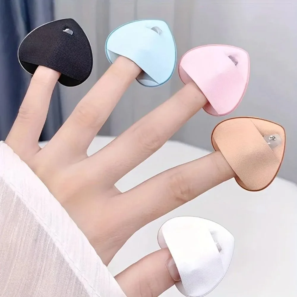 10pcs New Heart-shaped Finger Air Cushion Super Soft Lightweight Cosmetic Pad Sponge Powder Puff Set