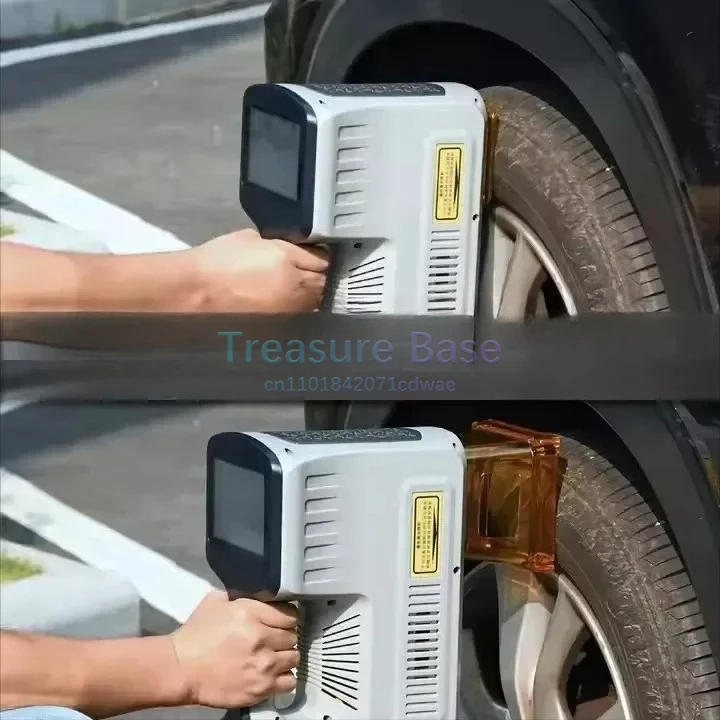 آلة وسم ألياف الليزر المحمولة الصغيرة في الهواء الطلق الكل في واحد للمعادن والبلاستيك الصلب وحروف الإطارات المطاطية #2