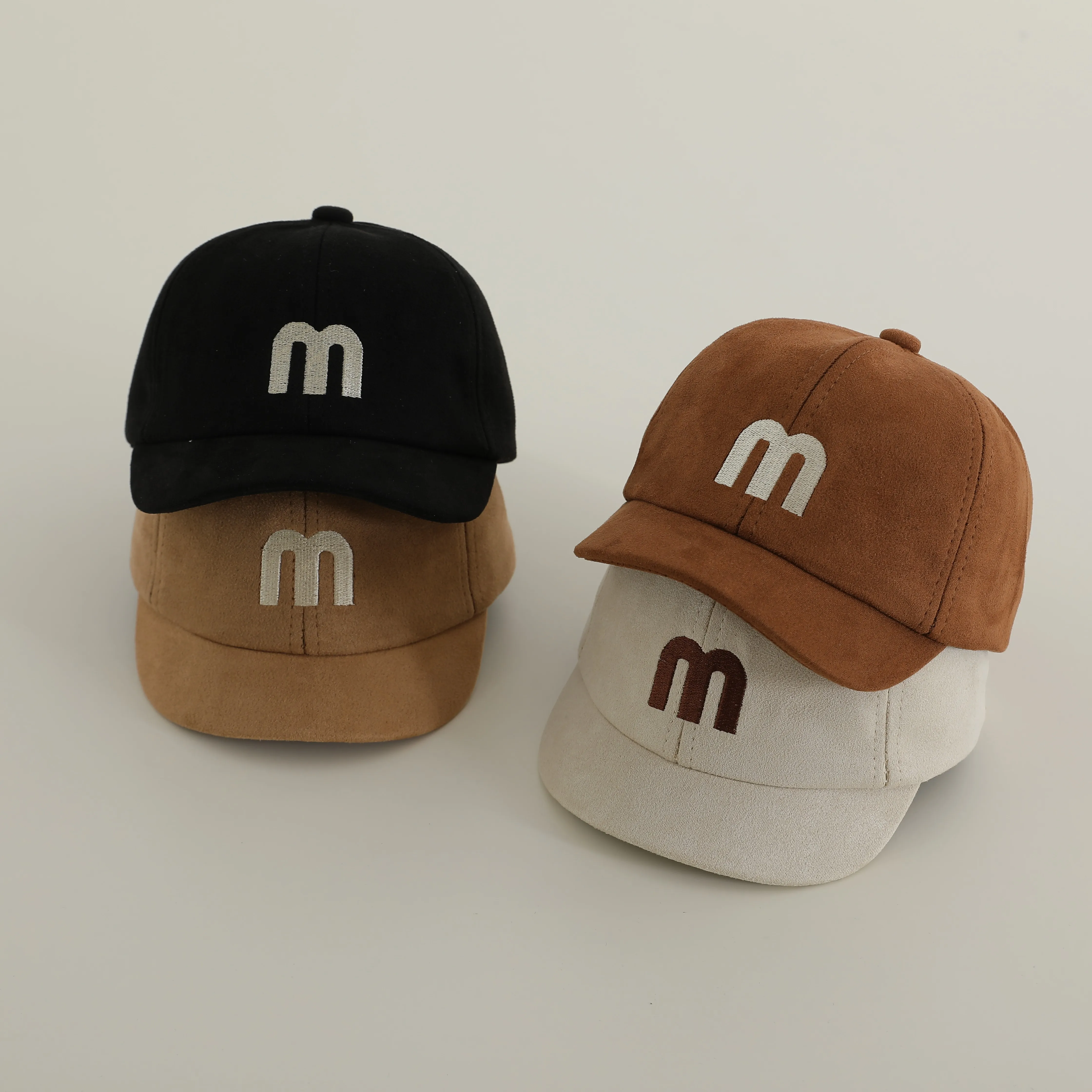 Gorra de béisbol con letras sólidas para bebé, sombrero de sol de algodón suave de otoño para niño y niña, gorras con visera de ala corta ajustable coreana para niño y niña