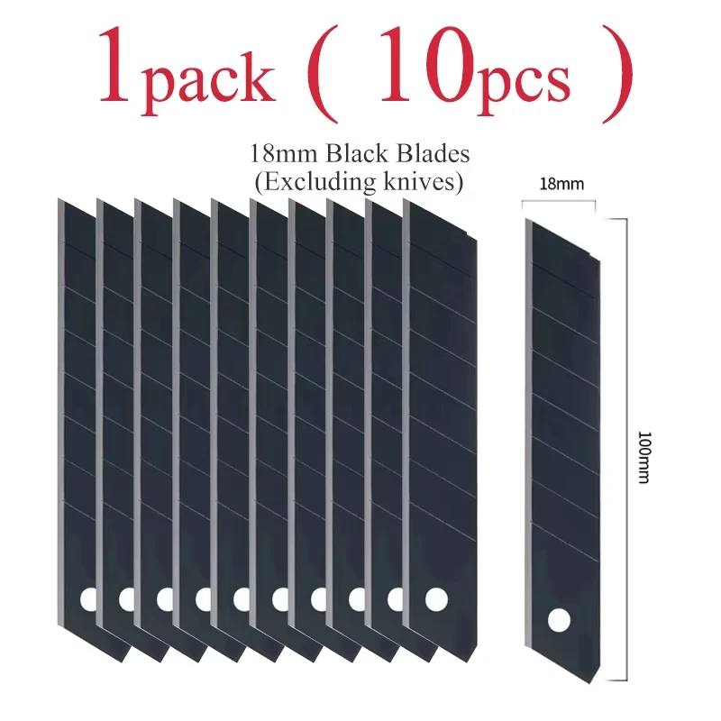 Лезвие из высокоуглеродистой стали, универсальный нож, прочный промышленный сменный офисный художественный студенческий нож, резак для бумаги из нержавеющей стали