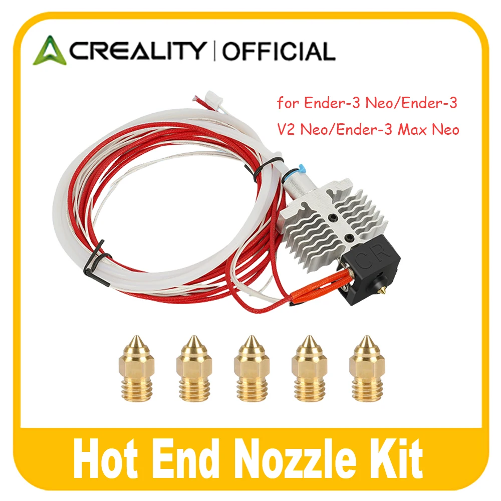 

Creality Update 3D Printer Hot End Kit for Ender-3 V2 Neo/Ender-3 Max Neo/ Ender-3 V2 Neo Hotend 24V 40W Thermistor with 0.4mm