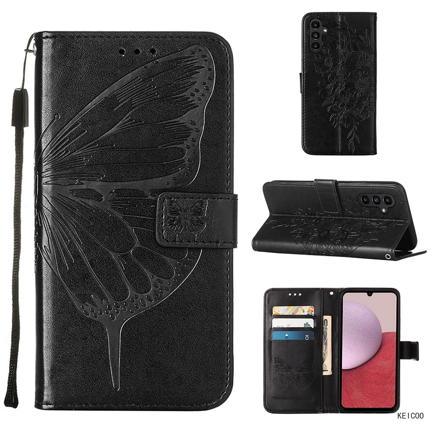 Phone Cover Non-slip Holder For Samsung Galaxy A25 A24 A14 A13 A 25 24 S23 FE 5G SM GalaxyA24 A245F A245M Leather Wallet Clip