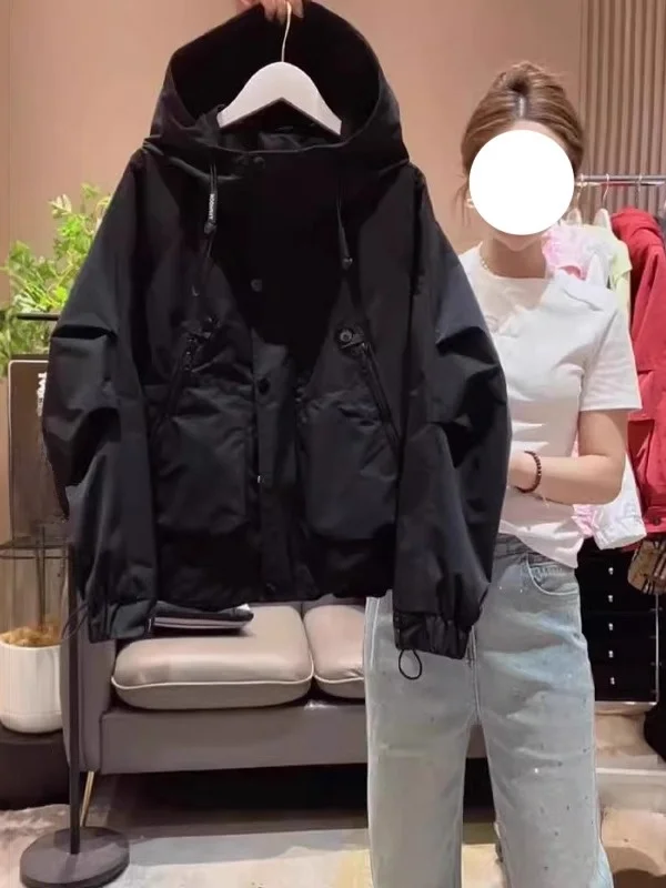 Faionable plus Size Women's Hooded Jaet Autumn New Arrival Slimming Outerwear ort Coat Commute Sle Thiened Long Sve