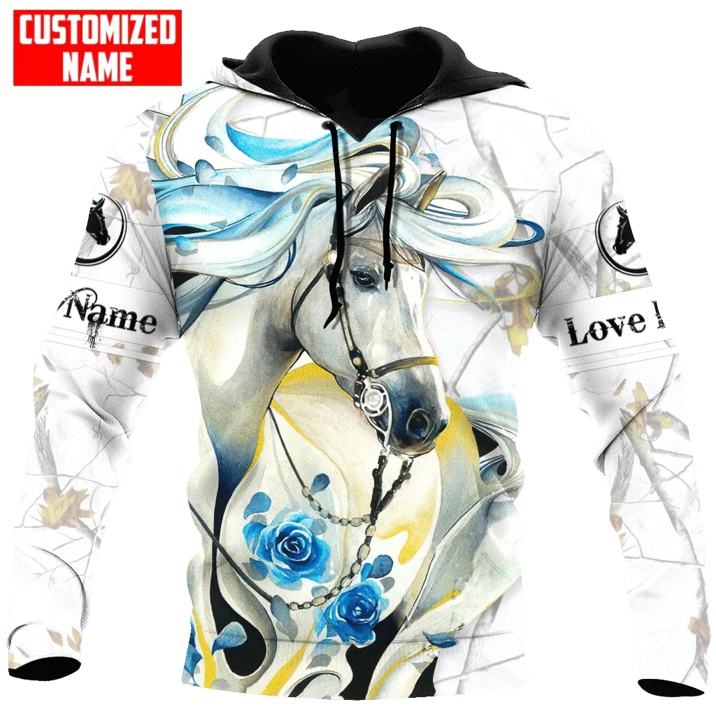 

PLstar Cosmos Personalized Name Rodeo Horse Lover 3D Printed Men's Hoodie Autumn Unisex zipper Hoodies Casual Sportswear DW989