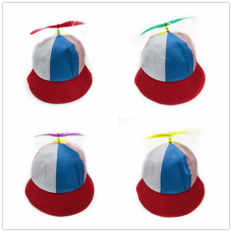 20 Colors Funny Propeller Rainbow Helicopter Baseball Cap Size S&L Unisex Kids Teens Small Heads Top Hat for Men Women