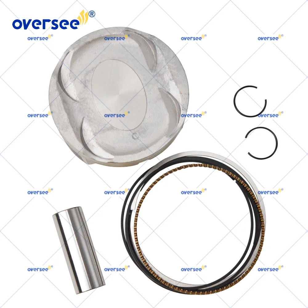Oversee 6CE-11631 6CB-11603 Piston Set with Rings STD for Yamaha F200 225 250 300HP 4.2L V6 4-Stroke Outboard Engine