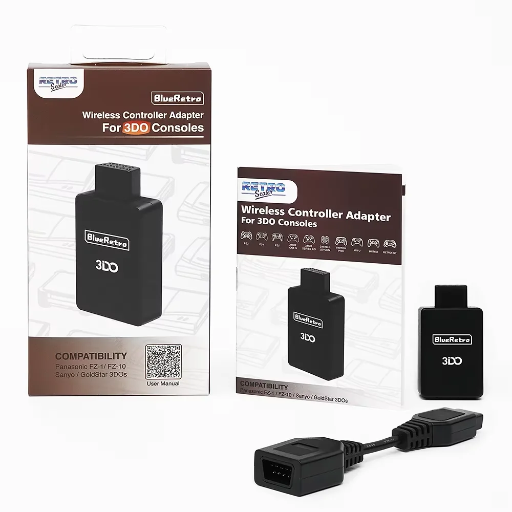 Retroscaler BlueRetro Wireless Game Controller Adapter for 3DO FZ-1 FZ-10 Consoles for Gamesir T4 Pro PS4 PS5 8Bitdo Controllers