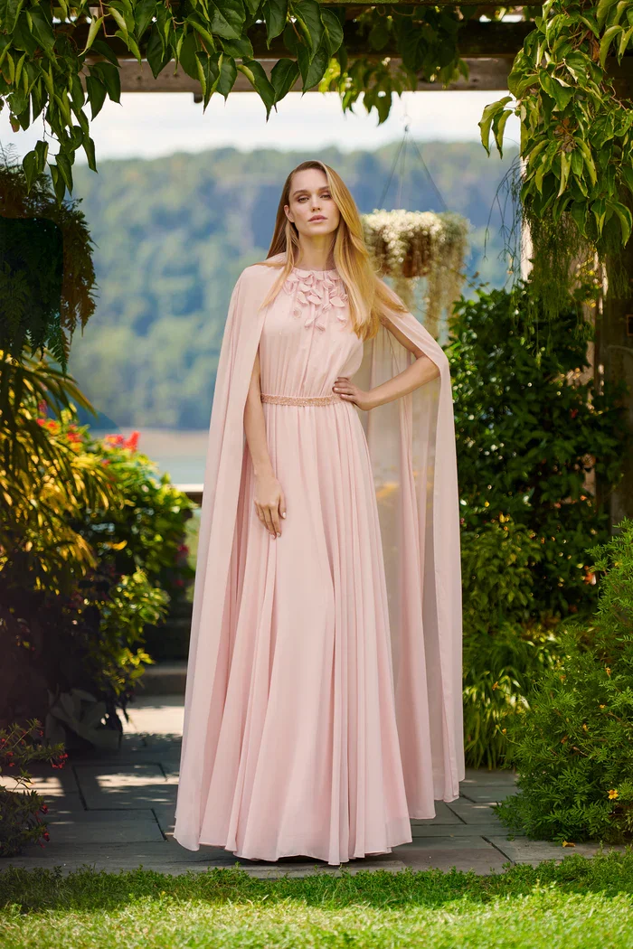 Luxus High-End-Bankett jährliche Party kleid weibliches Temperament Umhang Chiffon lange Ballkleid Spitze Anwendung für formelle Gelegenheit