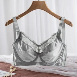 Women's Bra Large Sizes Push Up Bra Sexy Lace Thin Transparent Bras for Women Full Cup D E F G H Plus Size Bra Female Underwear