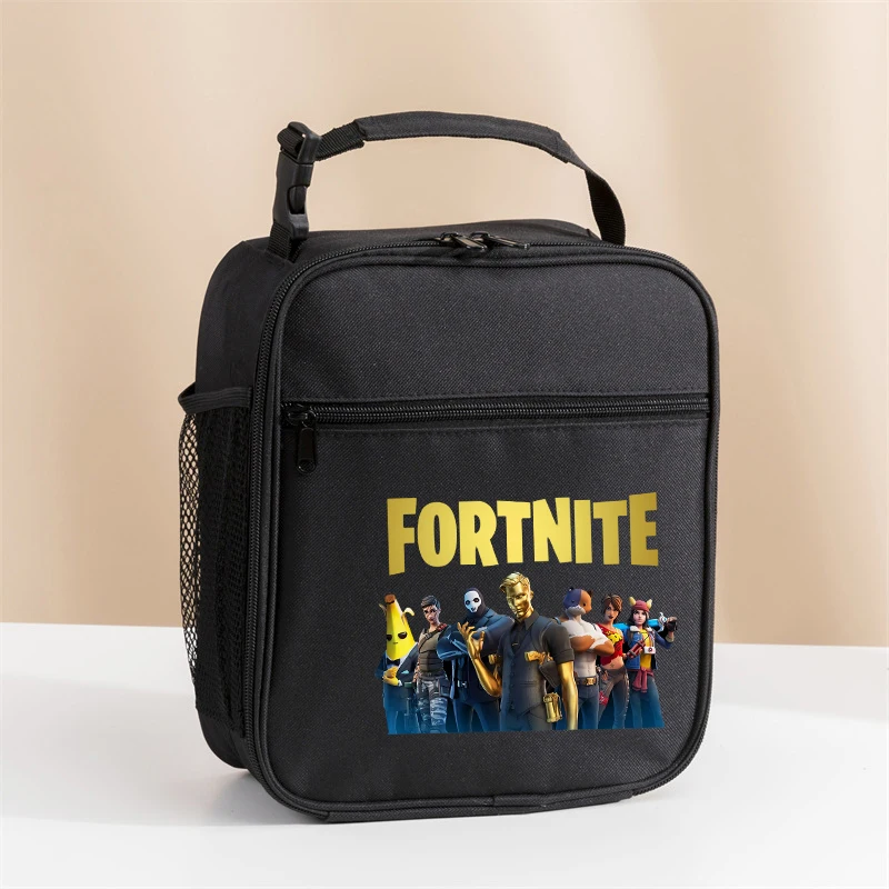Torba na lunch FORTNITE Anime Przenośna Torba na Jedzenie dla Dzieci Kreskówka Kawaii Wycieczka Szkolna Lunch Piknik Obiad Chłodziarka Torba na Żywność Prezent