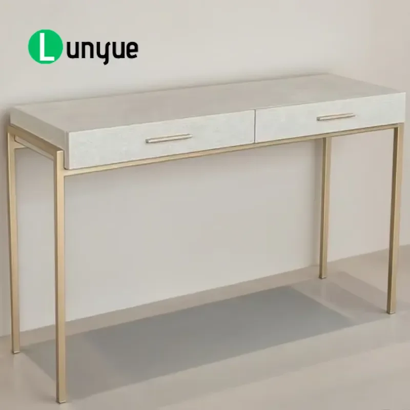 Modern Imitation Suede Office Desk Drawer Stainless Steel Metal Frame Commercial Villa Furniture Durable Storage Solution