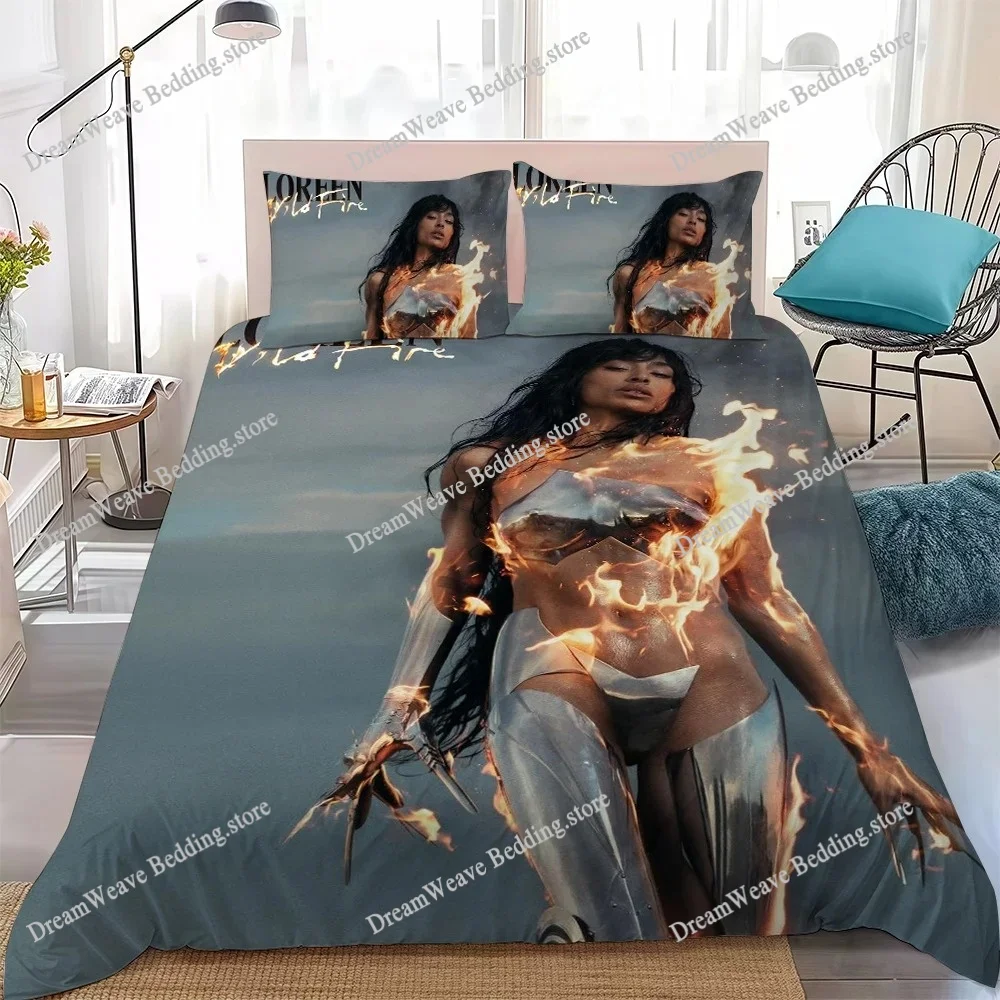 Singer Loreen Wildfire Duvet Cover Set Home Style Bedding Soft Laundry Cotton Bed Student Dormitory Gift
