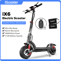 iScooter iX6 Electric Scooter 1000W Powerful Electric Kick Scooter Anti-skid Off Road Pneumatic Tire  65km Range 45km/h eScooter