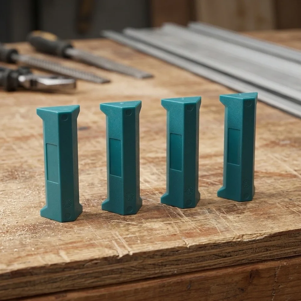 Track Clamp Cover with Ratchet Mechanism for Adjustments Protects Wood Surfaces Compatible with Multiple Saw Brands