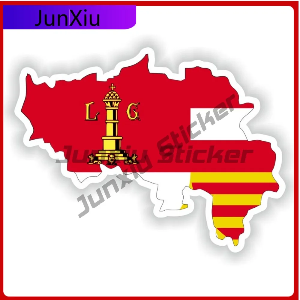 

Liege Belgium National Emblem Map Shape And Outline Vinyl Decals Graphics V125 Motorcycle Stickers Graphic Vinyl Bumper Decals