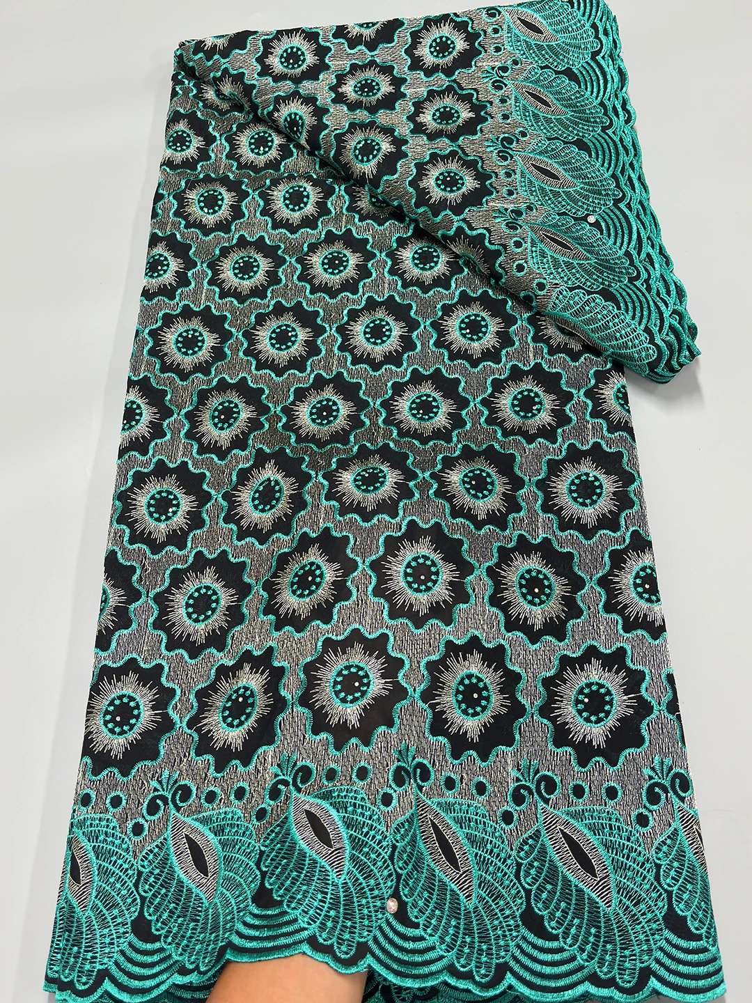 

Новая роскошная швейцарская вуаль, кружевная сухая ткань 2025 года, вышивка, африканская кружевная ткань, хлопковая ткань для шитья нигерийских вечерних свадебных платьев