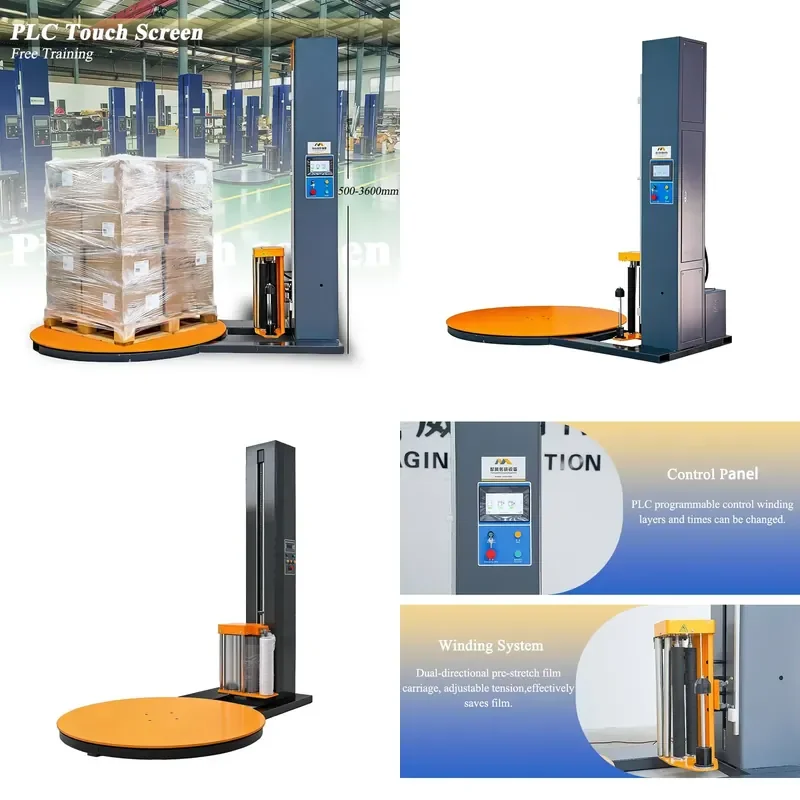 High Quality Automatic Tray Packaging Machine for Tray Stretching and Wrapping