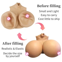 ZZ ZZZ Cup Diy Inflatable Fake Breast Forms Large Silicone Chest For Crossdressing Man To WomanTransgender Ladyboy Drag Queen