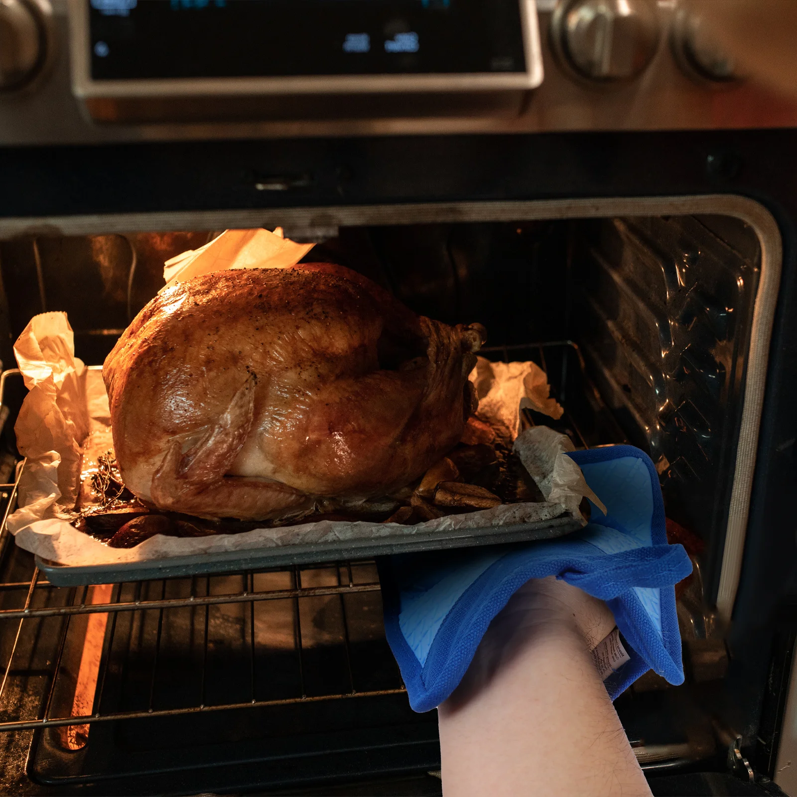 

Pocket Heat Resistant Silicone Pot Holders Kitchen Hot Pad Oven Mitts Non-Slip Heat Insulation Gloves Baking Supplies