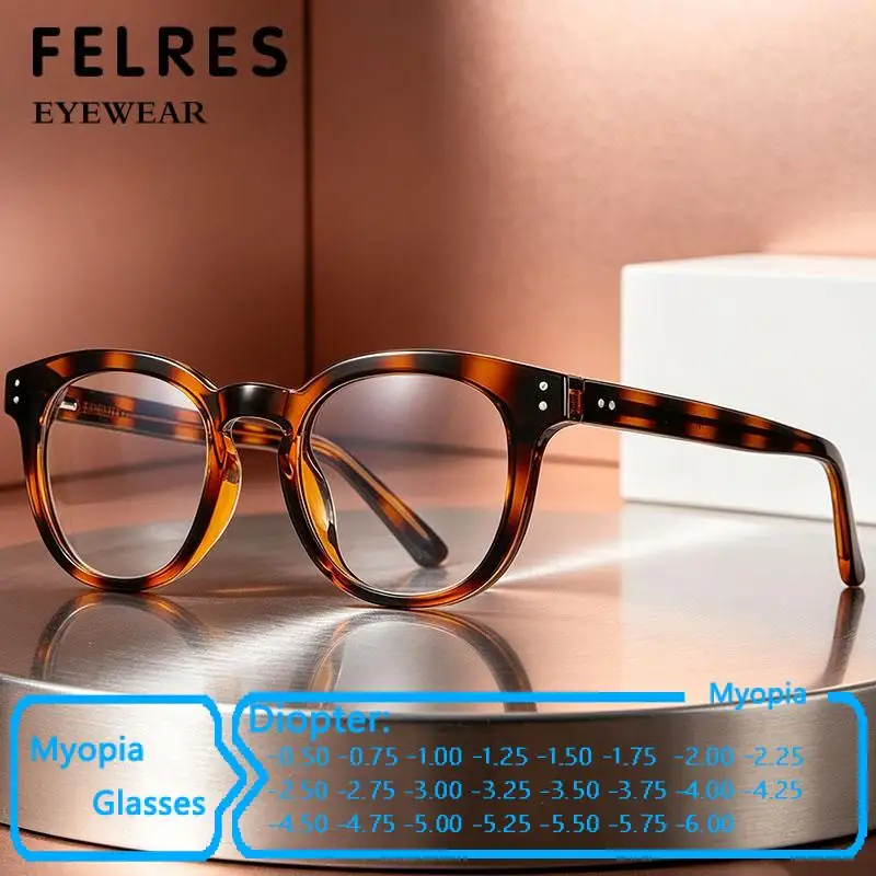 TR90 Square Anti Blue Light Finished Myopia Glasses Men Women Clear Prescription Optical Nearsighted Eyewear Negative Diopter
