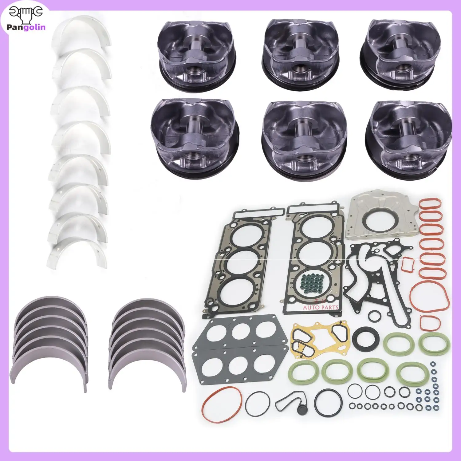 

6pcs M276 Engine Rebuild Overhaul Kit For Mercedes-Benz E350 ML300 R350 S350 C300 CLS300 ML350 SL350 S350 R350 3.5L V6 2011-2018