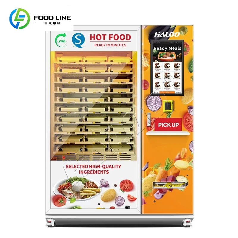 تخصيص جودة عالية 22 بوصة تعمل باللمس شاشة LED آلة بيع آلة بيع الأطعمة الساخنة الميكروويف للاستخدام المكتبي