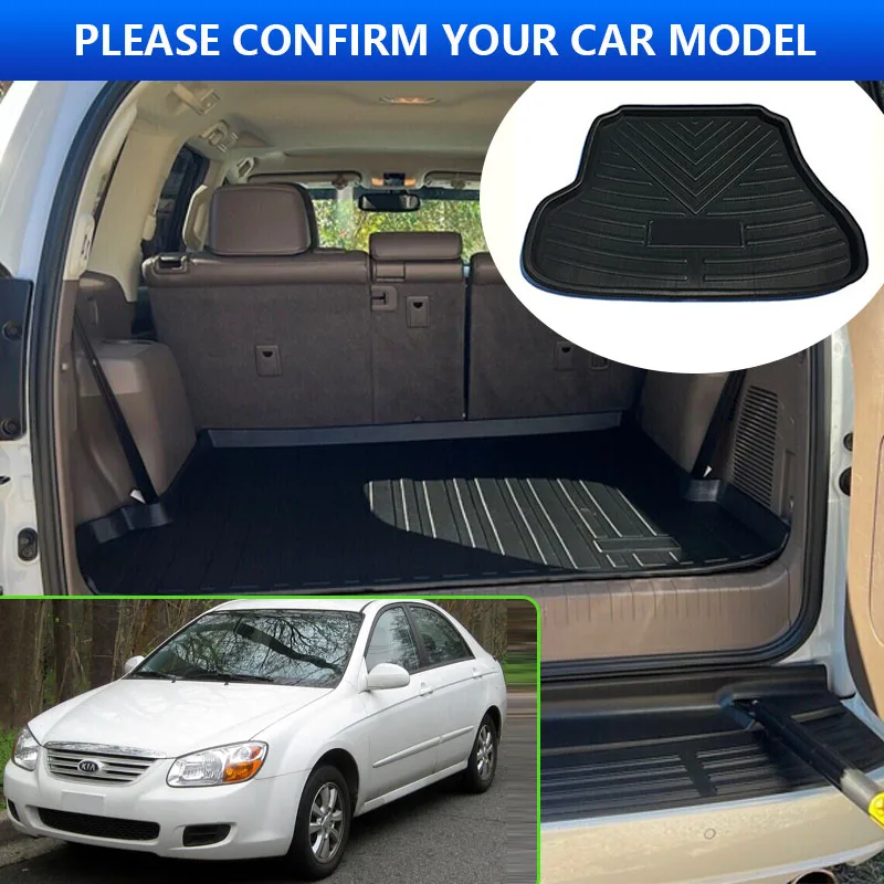 For Kia Cerato LD Sephia Spectra 2003~2009 2005 2006 Sedan Car Rear Trunk Protector Pads Waterproof Anti-Fouling Mat Accessories