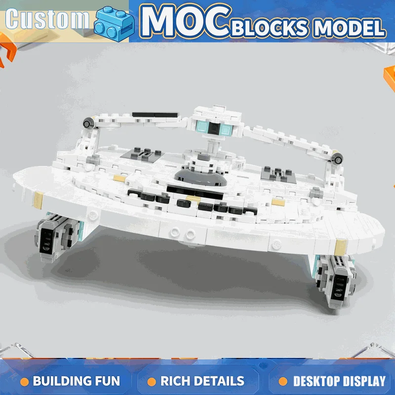 1166PCS White Space Cruiser Building Blocks Futuristic Exploration Starship Model DIY Assembly Creative Collection Festival Gift
