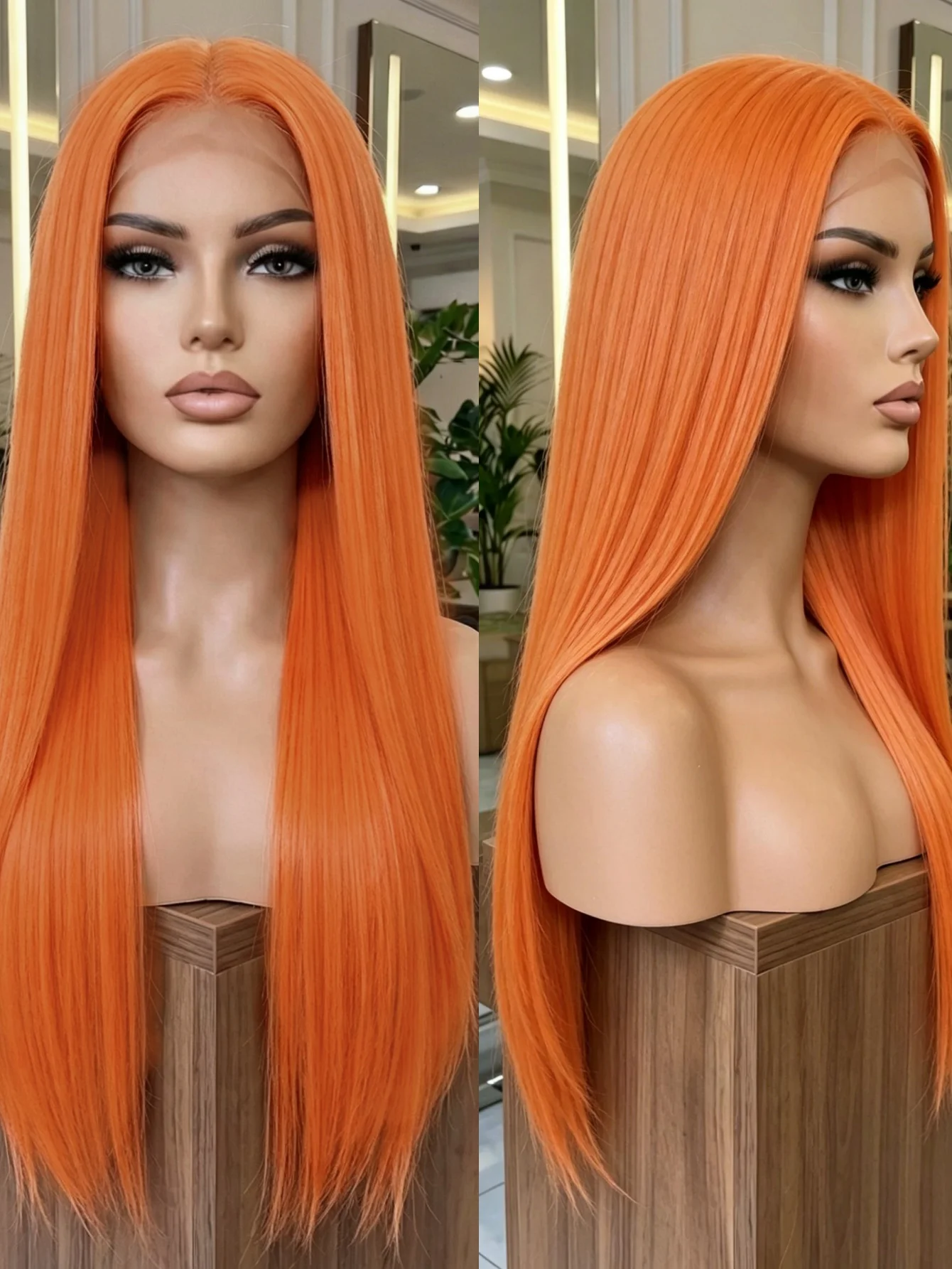 

Ginger Orange Lace Front Wig Human Hair 13x4 Straight Ginger Orange Lace Front Wigs Human Hair HD Transparent Human Hair Lace Frontal 350 Colored Hair Wig Pre Plucked With Baby Hair 180% Density for Women For Daily Use 30 Inch