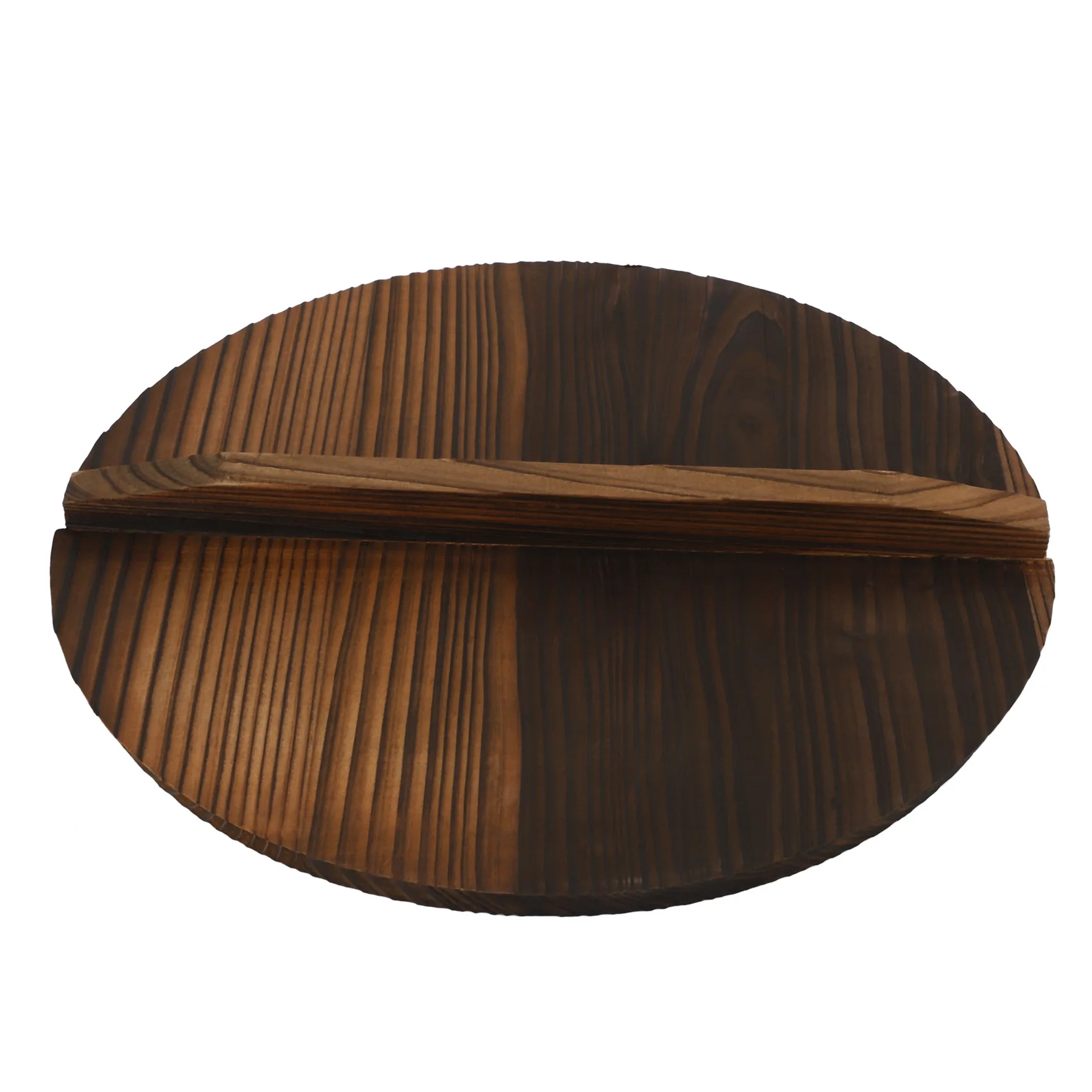 Kitchen Multi-Functional Wooden Pot Cover Handle Pan Lid Eco-Friendly Anti-Scalding Wood Baking Pot Lids Cover 30cm