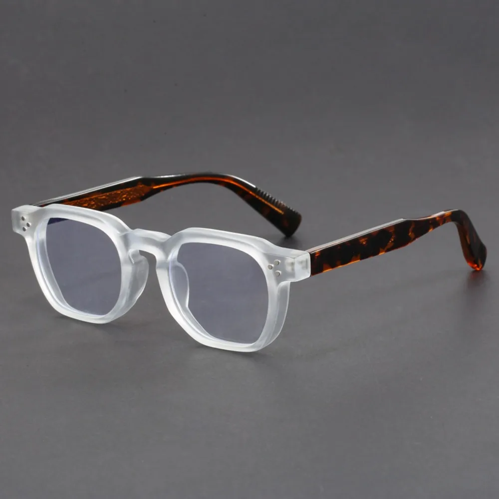 Bohemian Retro Square Glasses Women\'s Fashion Brand Designer Gradient Tone UV Men\'s Trendy Rivets Punk Flat Mirrors