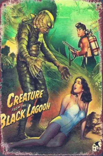 Creature from the Black Lagoon Sci-fi / Horror Classic movie Tin Metal Sign