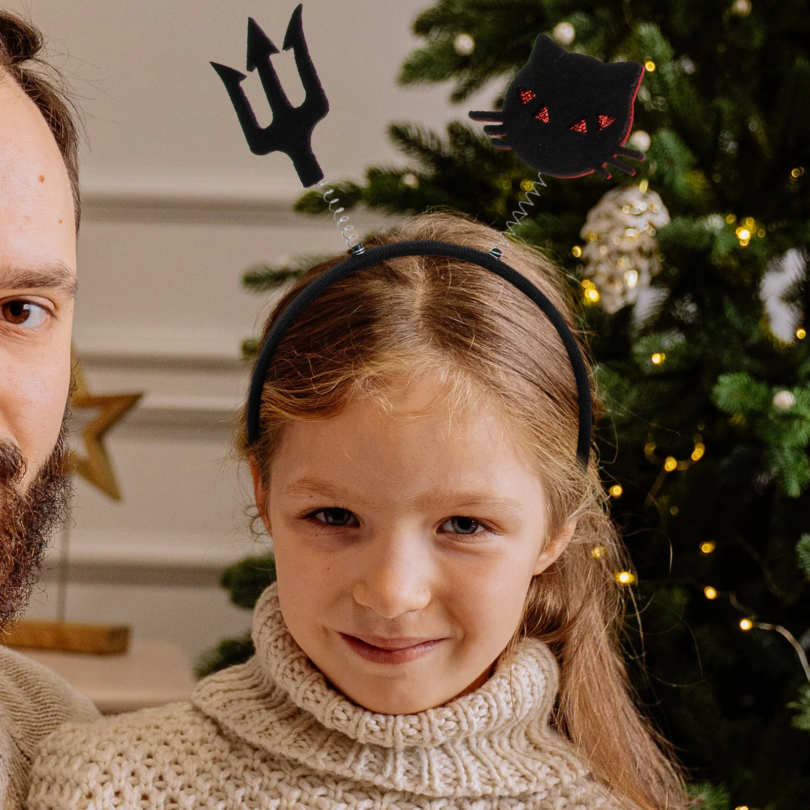 

6pcs Halloween Headbands Premium Plastic Non-Woven Lightweight Festival Party Cosplay Hair Accessories Decor