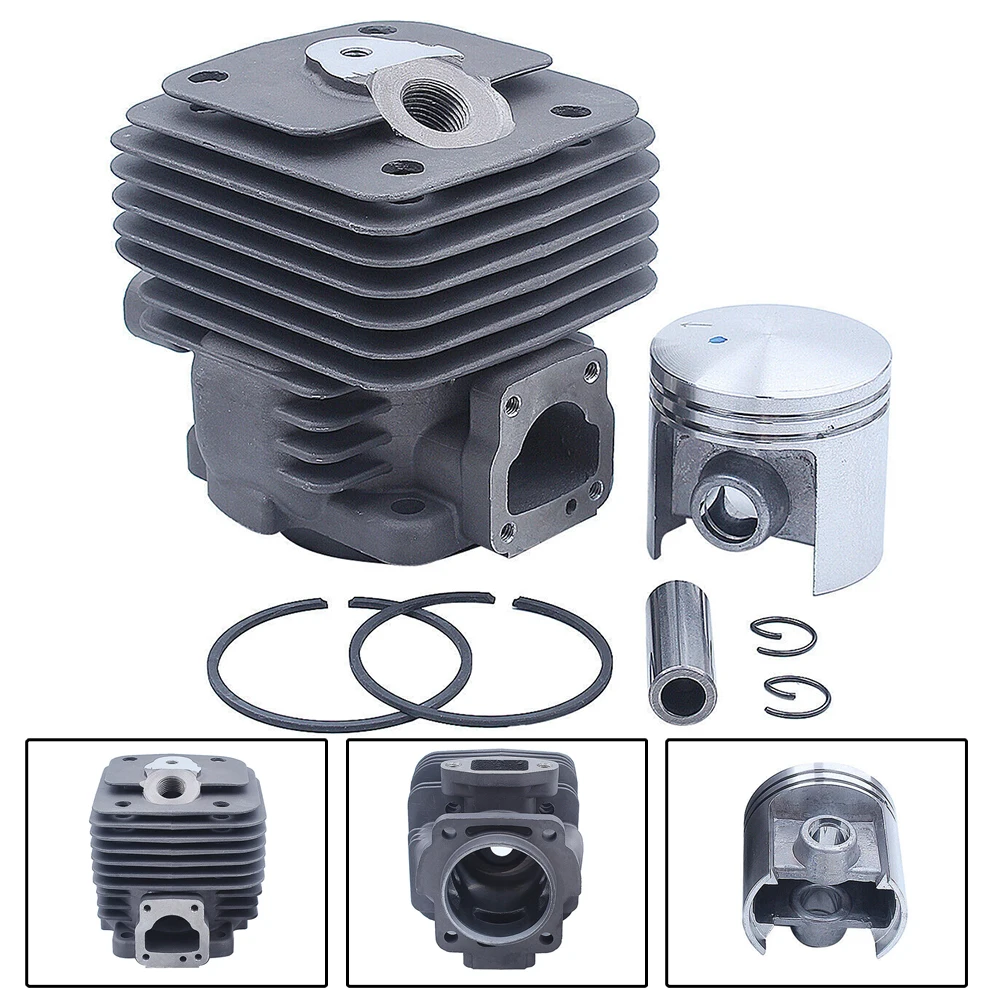 47mm Cylinder Piston and Ring Kit for TS350 TS360 08 08s Chainsaw Parts with Wrist Pin and Two Springs for Replacement