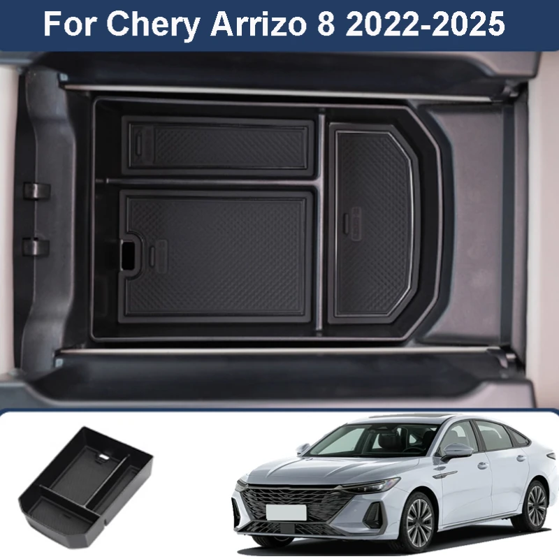 

For Chery Arrizo 8 2022-2025 Car Armrest Box Storage Box ABS Material Central Control Layered Tidy Interior Accessories