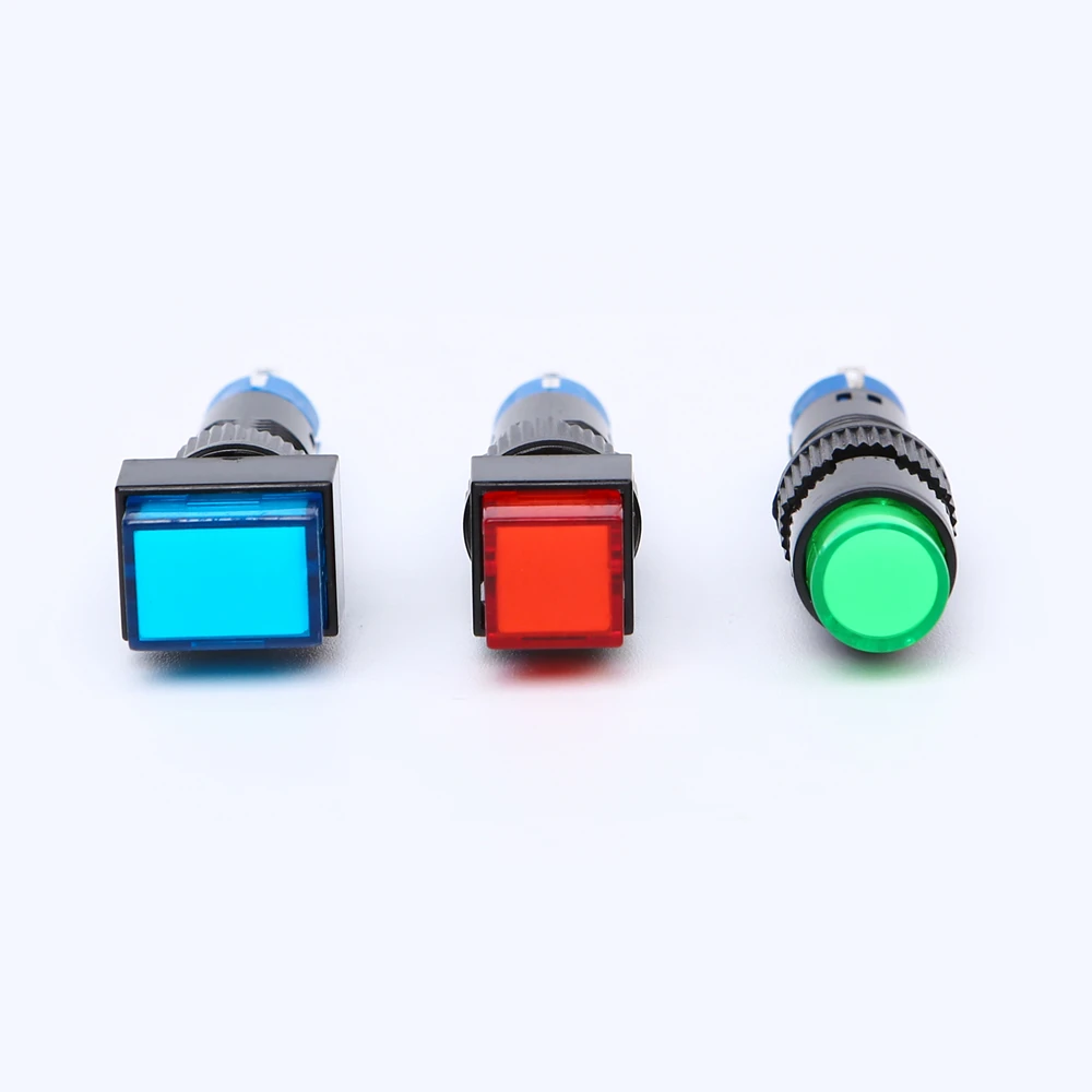 ELEWIND 8MM  square  plastic signal led lamps equipment indicator light Pilot Lamp(PB081F-D/G/12V  , PB081Y-D/R/12V)