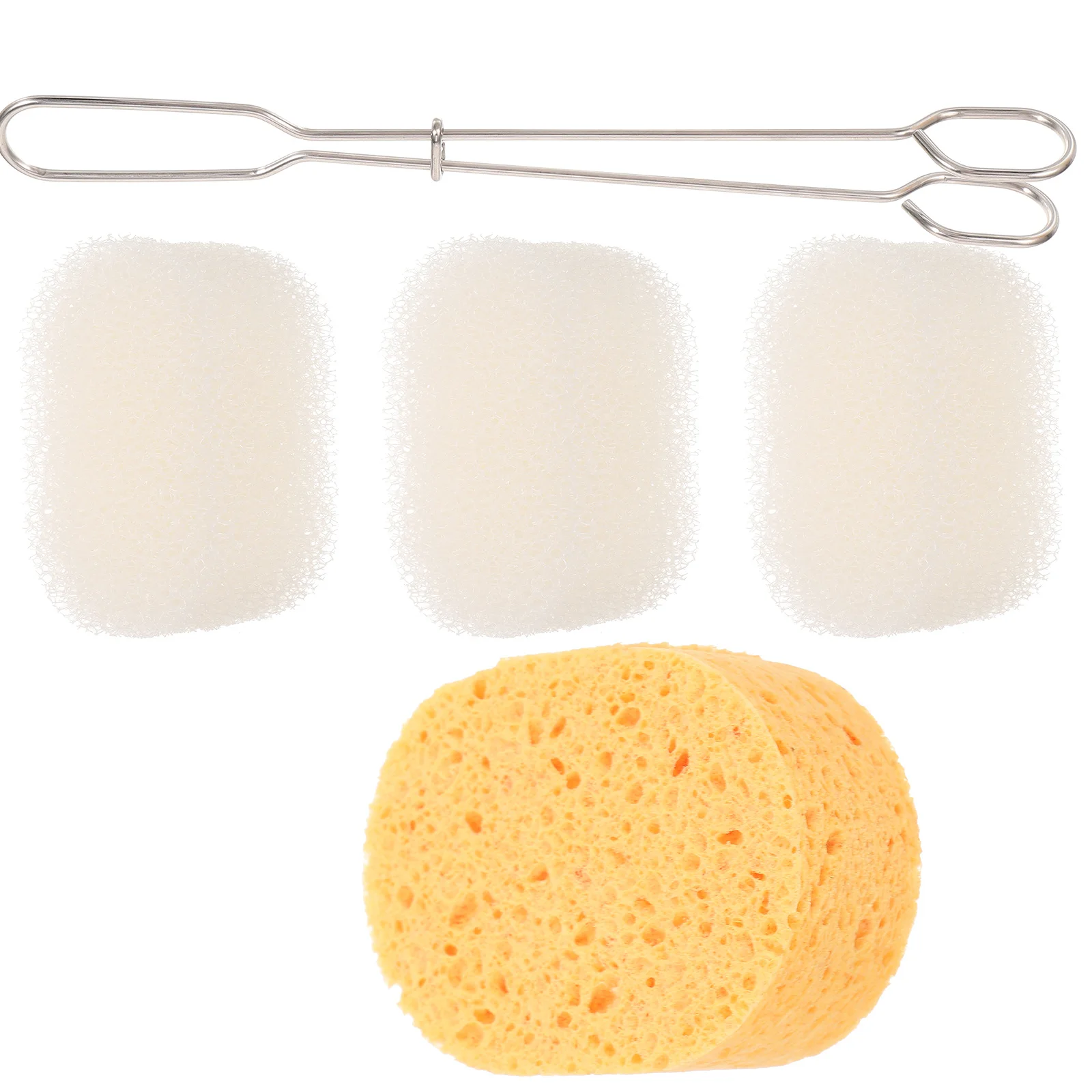 

1 set 1 Set Household Bottle Cleaning Brush Set Extra Long Handle Water Cup Brush Reusable Sponge Stainless Steel Durable