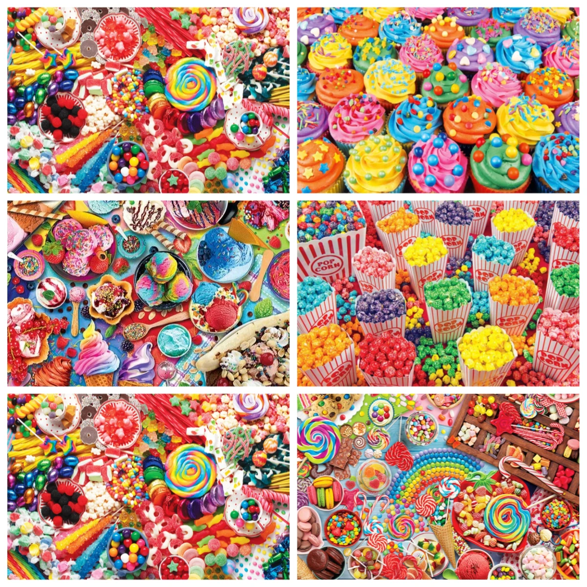 500/1000 Pieces Jigsaw Puzzle Ice Cream Landscape Jigsaw Puzzle Educational Toy for Kids Children 's Games Christmas Gift