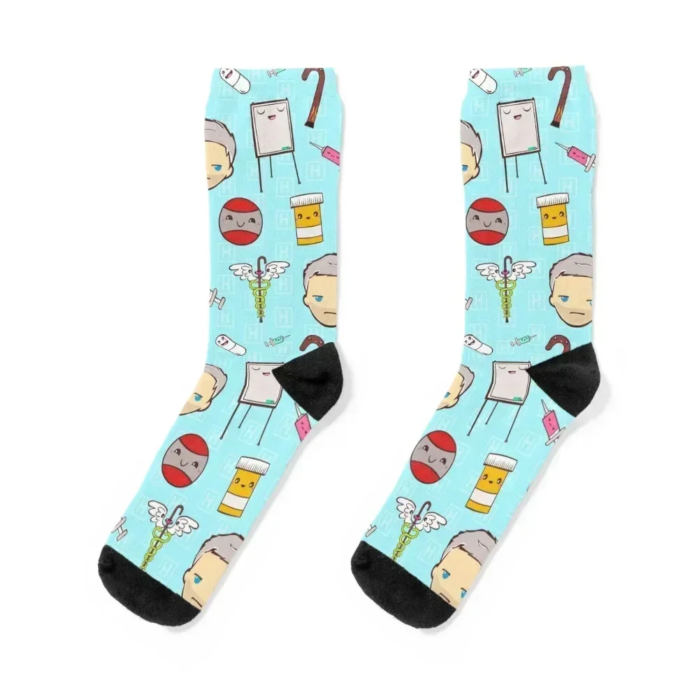 

House MD Kawaii Pattern Socks cycling football designer christmass gift Socks Men's Women's