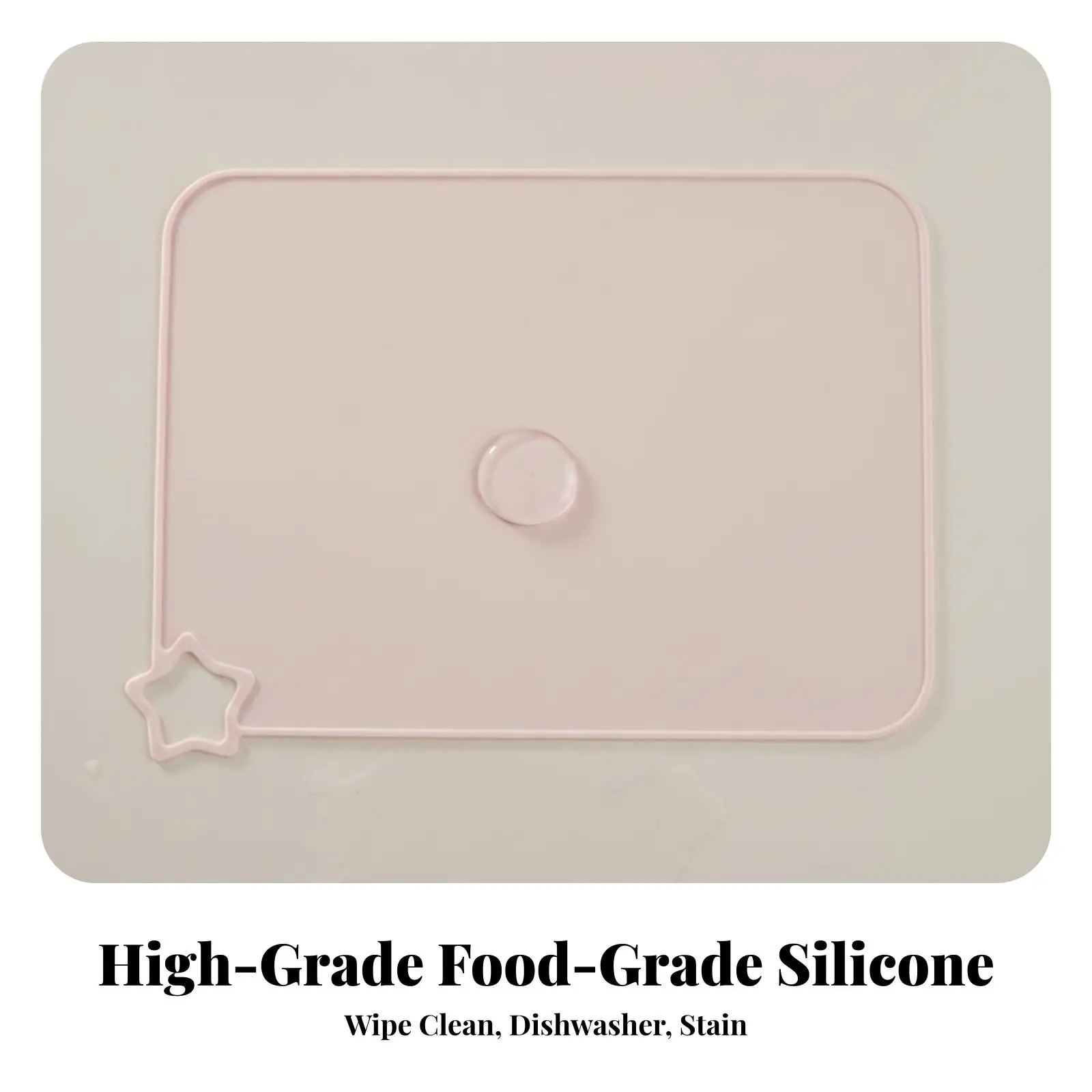 Reusable Silicone Dining Placemat for Toddler Meals Raised Edge Crumbs Catcher Washable Pad