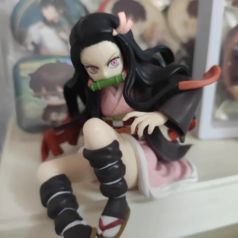 Figuras de acción Demon Slayer de Anime, Kimetsu No Yaiba Tanjirou Nezuko, muñecos de Pvc, modelo de colección, adornos, juguetes, regalos del Festival