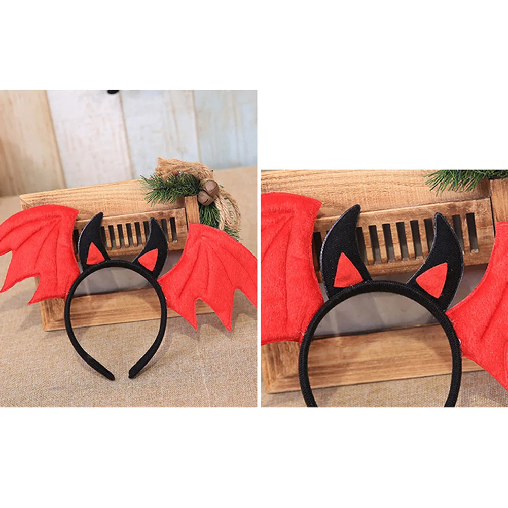 

Повязка на голову с летучей мышью на Хэллоуин, детская повязка на голову с крыльями летучей мыши и ушками, черный, красный, эргономичный удобный аксессуар для косплея, повязка на голову на Хэллоуин