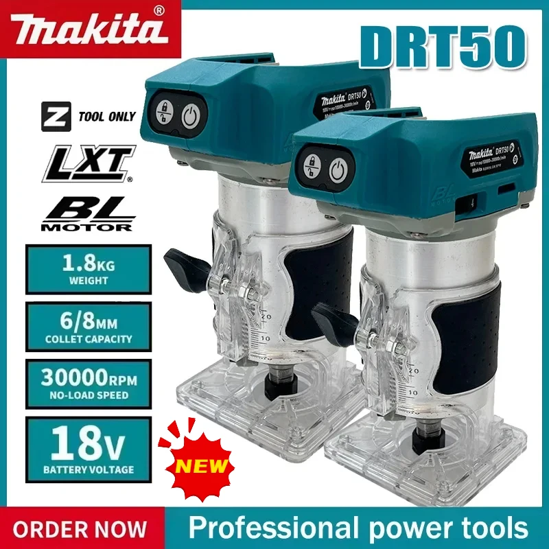 

2026 Makita DRT50 Cordless Trimmer Rechargeable Trimming Machine Brushless Slotting Tool Milling Woodwork Engraving Machine