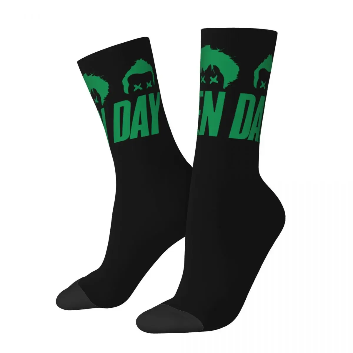 High elasticity polyester fiber 3D printing cosy Unisex Windproof Green Day Rock Band Interesting Four Seasons Socks