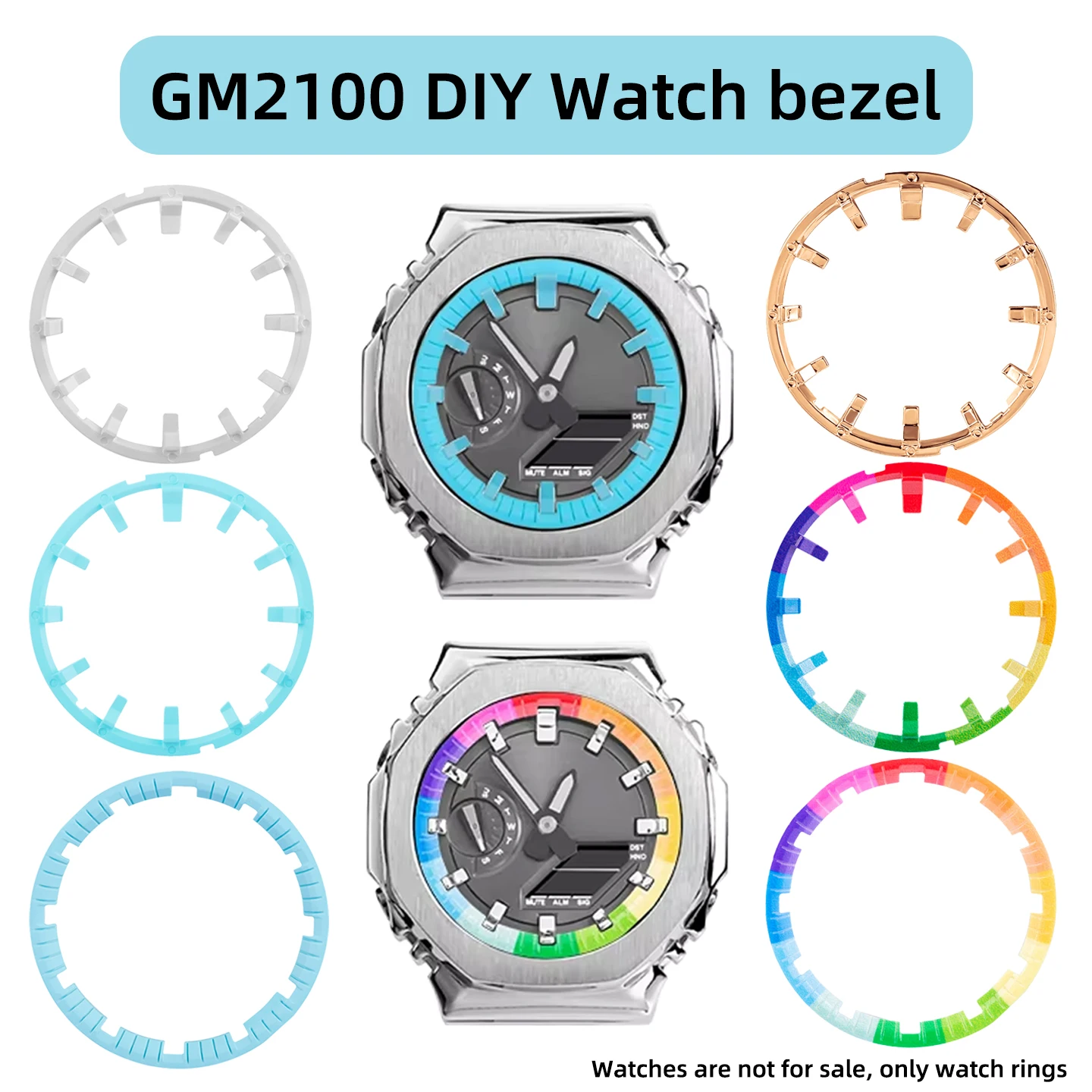 Pierścień indeksu skali DIY do zegarka Casioak, indeks godzinowy do Casio GM-2100, pierścień tarczy do modyfikacji, akcesoria do zegarka GM2100