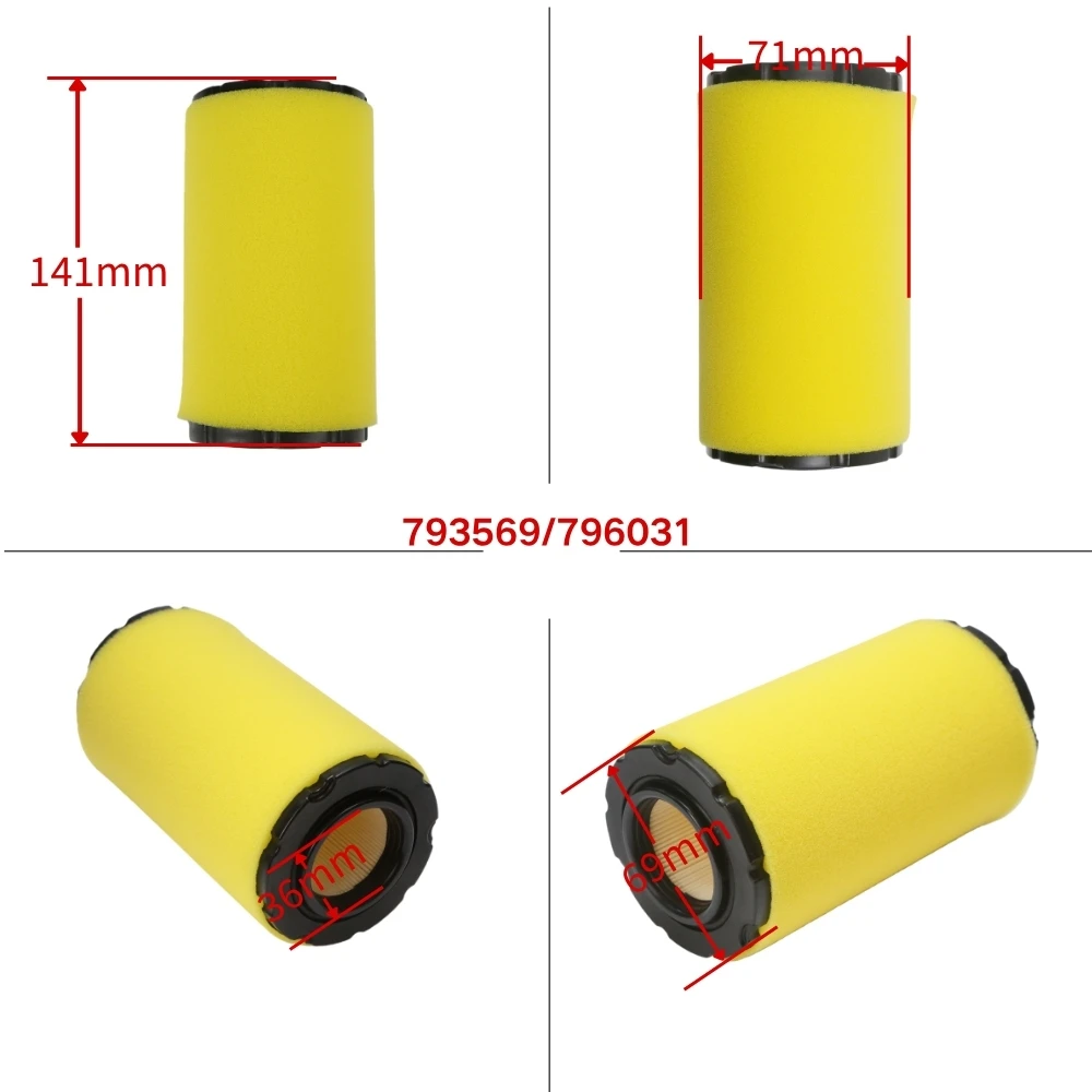Lawn Mower Air Filter Tune Up For Briggs & Stratton Engine Replaces 793569 Kawasaki Mule John Deere GY21055 MIU11511 12673